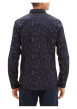 Thumbnail Chemise en coton marine imprimé coupe regular fit col français - Image 4