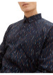 Thumbnail Chemise en coton marine imprimé coupe regular fit col français - Image 6