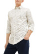 Thumbnail Chemise en coton blanc imprimé avec une coupe regular fit col français - Image 2