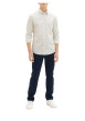Thumbnail Chemise en coton blanc imprimé avec une coupe regular fit col français - Image 3