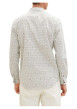 Thumbnail Chemise en coton blanc imprimé géométrique avec col français et coupe droite - Image 4