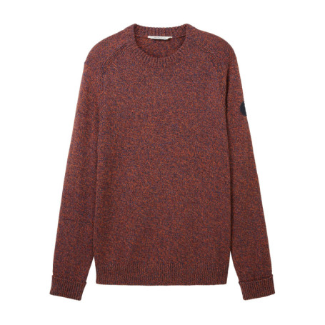 Pull en coton bordeaux uni avec une coupe...