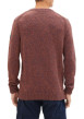 Thumbnail Pull en coton bordeaux uni avec une coupe droite et un col rond - Image 4