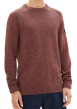 Thumbnail Pull en coton bordeaux uni avec une coupe droite et un col rond - Image 6