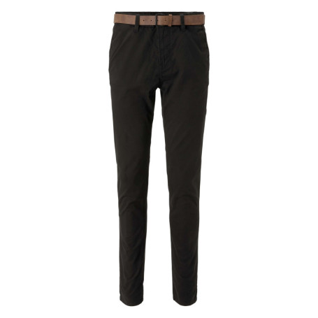 Pantalon Chino en coton noir uni avec une coupe...