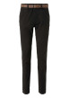 Thumbnail Pantalon Chino en coton noir uni avec une coupe slim et poches latérales