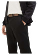 Thumbnail Pantalon Chino en coton noir uni avec une coupe slim et poches latérales - Image 3