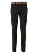 Thumbnail Pantalon Chino en coton noir uni avec une coupe slim et poches latérales - Image 5