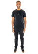 Thumbnail Pantalon Chino en coton noir uni avec une coupe slim et poches latérales - Image 6