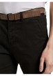 Thumbnail Pantalon Chino en coton noir uni avec une coupe slim et poches latérales - Image 12