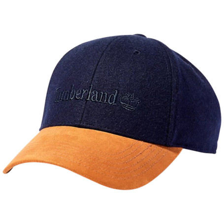 Casquette en laine bleu marine bicolore avec...
