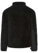 Thumbnail Sweat zippé noir uni en fausse fourrure avec une coupe droite et un col montant - Image 2