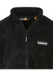 Thumbnail Sweat zippé noir uni en fausse fourrure avec une coupe droite et un col montant - Image 3