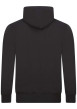 Thumbnail Sweat à capuche en coton mélangé noir uni à coupe droite et col croisé - Image 2