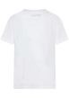 Thumbnail T-shirt en coton blanc uni avec une coupe droite et un col rond - Image 2