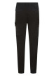 Thumbnail Pantalon Cargo en coton noir uni coupe slim et lien de serrage à la taille - Image 2