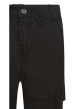 Thumbnail Pantalon Cargo en coton noir uni coupe slim et lien de serrage à la taille - Image 3