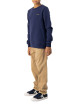 Thumbnail Pantalon en coton camel uni avec une coupe regular fit et poches latérales - Image 3