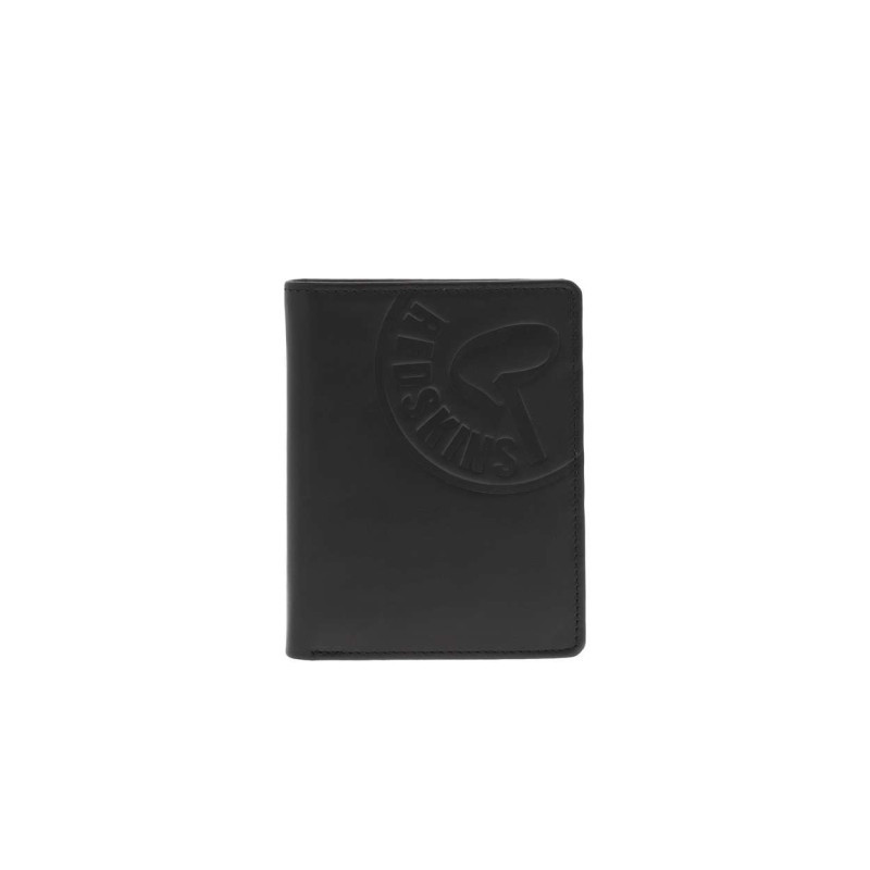Redskins - Portefeuille Noir Uni En Cuir De Vachette Avec Logo Embossé - Noir Redskins - Portefeuille Noir Uni En Cuir De Vachette Avec Logo Embossé - Noir