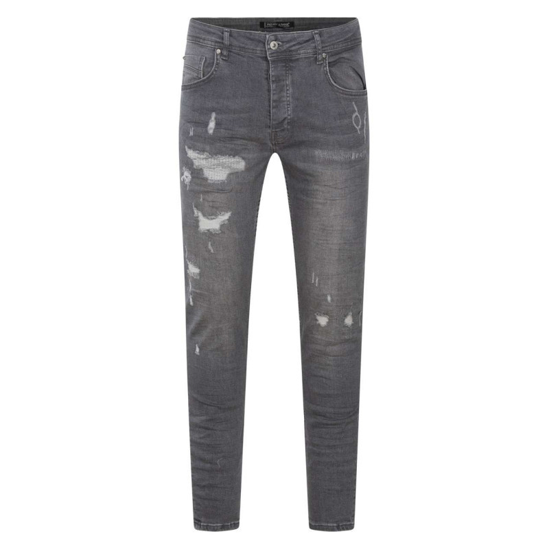 Project X - Jean Gris En Coton Effet Délavé Avec Une Coupe Slim Et Une Taille Intermédiaire - Gris Project X - Jean Gris En Coton Effet Délavé Avec Une Coupe Slim Et Une Taille Intermédiaire - Gris