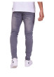 Thumbnail Jean gris en coton effet délavé avec une coupe slim et une taille intermédiaire - Image 4