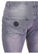 Thumbnail Jean gris en coton effet délavé avec une coupe slim et une taille intermédiaire - Image 5