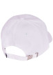 Thumbnail Casquette blanche unie en coton à visière courbée et logo brodé en noir - Image 2