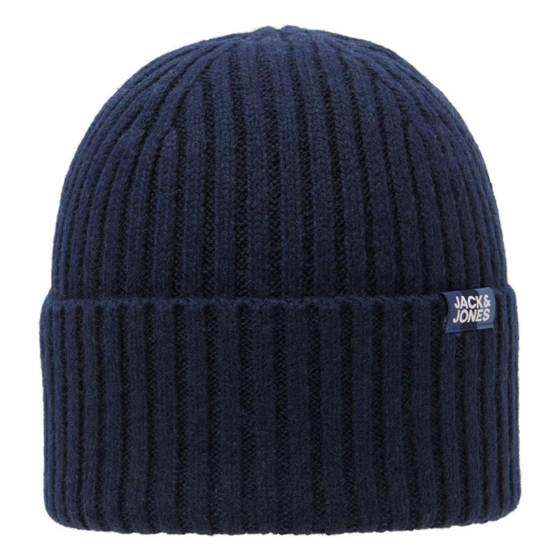 Premium By Jack & Jones - Bonnet Marine Uni Avec Une étiquette D'authentification à L'avant - Marine Premium By Jack & Jones - Bonnet Marine Uni Avec Une étiquette D'authentification à L'avant - Marine