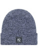 Thumbnail Bonnet New York Yankees gris chiné avec patch d'authentification à l'avant