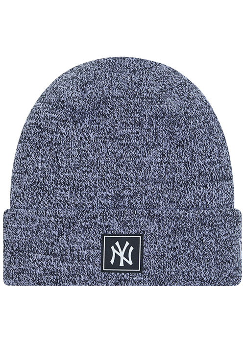 Bonnet New York Yankees gris chiné avec patch d'authentification à l'avant