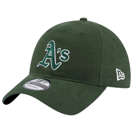 Casquette en coton verte unie avec une coupe...