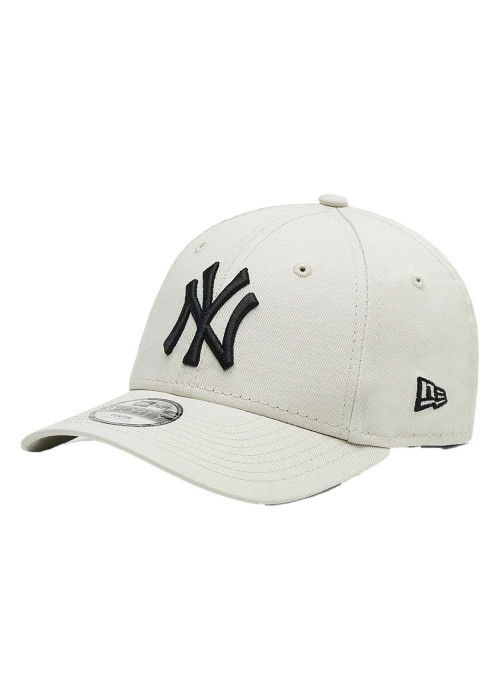 Casquette en coton beige uni avec logo sur le devant et le côté