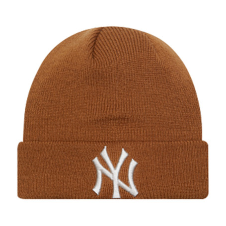 Bonnet rouille uni côtelé avec NY en blanc...