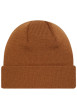 Thumbnail Bonnet rouille uni côtelé avec NY en blanc brodé sur le revers - Image 2