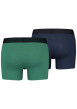 Thumbnail Lot de 2 boxers fermés classiques en coton stretch bleu marine et vert - Image 2