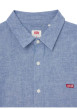Thumbnail Chemise manches longues en coton bleu chiné à coupe droite et col français - Image 6