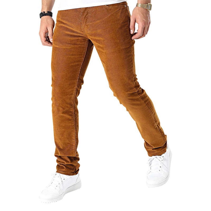 Levi's® - Pantalon Chino En Coton Brique Uni Aspect Velours Avec Deux Poches Latérales - Brique
