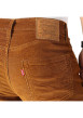 Thumbnail Pantalon Chino en coton brique uni aspect velours avec deux poches latérales - Image 3