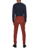 Thumbnail Pantalon Chino en coton rouge uni aspect velours avec deux poches latérales - Image 3