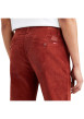 Thumbnail Pantalon Chino en coton rouge uni aspect velours avec deux poches latérales - Image 4