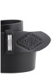 Thumbnail Ceinture en cuir de vache noir unie avec boucle ardillon mate - Image 3