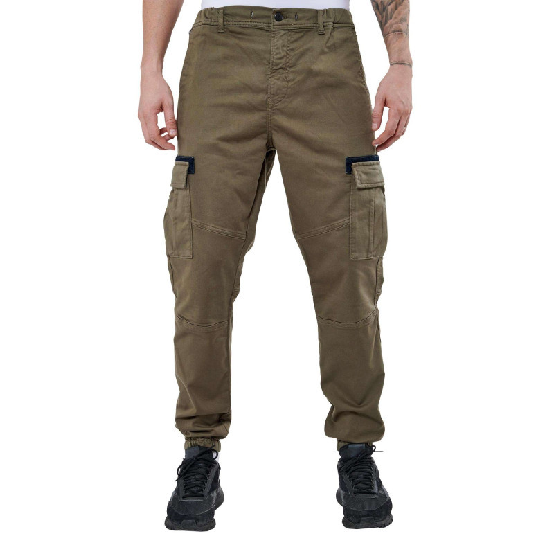 Kaporal - Pantalon Cargo Malki En Coton Kaki Uni à Coupe Slim Et Taille Intermédiaire - Kaki