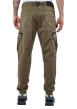 Thumbnail Pantalon cargo Malki en coton kaki uni à coupe slim et taille intermédiaire - Image 2