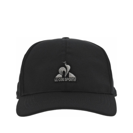 Casquette noire unie avec un logo de la marque...