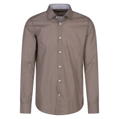 Chemise en coton rouge avec des imprimés...
