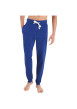Thumbnail Pyjama long bleu et gris uni en coton mélangé à coupe droite et col rond - Image 3