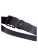 Thumbnail Ceinture noire unie en similicuir lisse avec logo embossé sur la bouce - Image 3