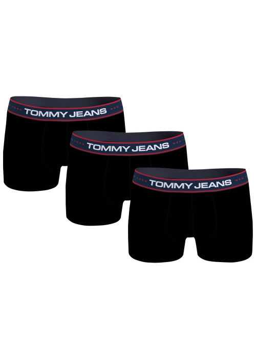 Lot de 3 Boxers noirs unis avec une coupe fermée et bande élastiquée logotypée