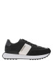 Thumbnail Baskets running noires en cuir et avec des lacets plats noirs