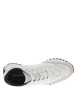 Thumbnail Baskets running blanches et beiges en cuir et toile cirée à lacets plats blancs - Image 4